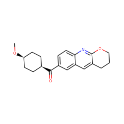 CO[C@H]1CC[C@@H](C(=O)c2ccc3nc4c(cc3c2)CCCO4)CC1 ZINC000252672834