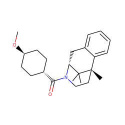 CO[C@H]1CC[C@H](C(=O)N2CC[C@@]3(C)c4ccccc4C[C@@H]2C3(C)C)CC1 ZINC001772641713