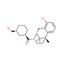 CO[C@H]1CCC[C@@H](C(=O)N2CC[C@@]3(C)c4cccc(O)c4C[C@@H]2C3(C)C)C1 ZINC000201111178