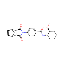 CO[C@H]1CCCC[C@@H]1NC(=O)c1ccc(N2C(=O)[C@H]3[C@H]4C=C[C@H](C4)[C@H]3C2=O)cc1 ZINC000084670173