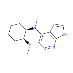 CO[C@H]1CCCC[C@H]1N(C)c1ncnc2[nH]ccc12 ZINC000066258539