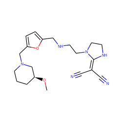 CO[C@H]1CCCN(Cc2ccc(CNCCN3CCNC3=C(C#N)C#N)o2)C1 ZINC000002010414