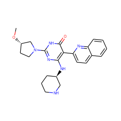 CO[C@H]1CCN(c2nc(N[C@@H]3CCCNC3)c(-c3ccc4ccccc4n3)c(=O)[nH]2)C1 ZINC000220597588