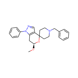 CO[C@H]1Cc2c(cnn2-c2ccccc2)C2(CCN(Cc3ccccc3)CC2)O1 ZINC000053294046