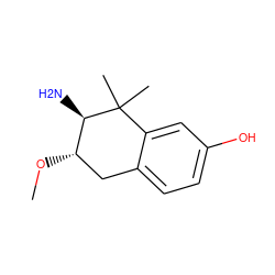 CO[C@H]1Cc2ccc(O)cc2C(C)(C)[C@@H]1N ZINC000013583941