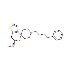 CO[C@H]1Cc2sccc2C2(CCN(CCCCc3ccccc3)CC2)O1 ZINC000040951251