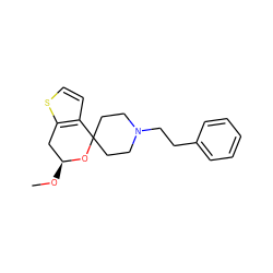 CO[C@H]1Cc2sccc2C2(CCN(CCc3ccccc3)CC2)O1 ZINC000040953771