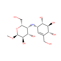 CO[C@H]1O[C@H](CO)[C@H](N[C@H]2C=C(CO)[C@@H](O)[C@H](O)[C@H]2O)[C@H](O)[C@H]1O ZINC000084723690