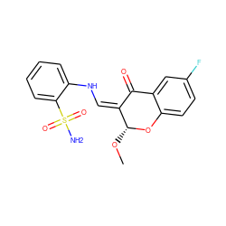 CO[C@H]1Oc2ccc(F)cc2C(=O)/C1=C\Nc1ccccc1S(N)(=O)=O ZINC000653849257