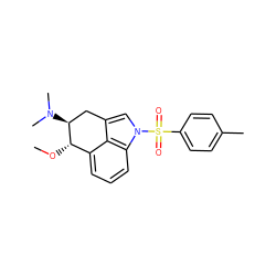 CO[C@H]1c2cccc3c2c(cn3S(=O)(=O)c2ccc(C)cc2)C[C@@H]1N(C)C ZINC000013864771