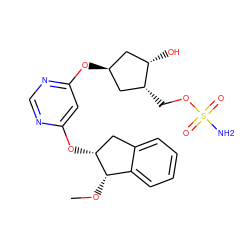 CO[C@H]1c2ccccc2C[C@H]1Oc1cc(O[C@H]2C[C@H](O)[C@H](COS(N)(=O)=O)C2)ncn1 ZINC000114582721