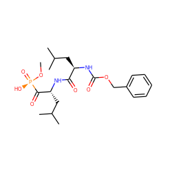 CO[P@](=O)(O)C(=O)[C@@H](CC(C)C)NC(=O)[C@@H](CC(C)C)NC(=O)OCc1ccccc1 ZINC000027302155