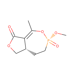 CO[P@]1(=O)CC[C@@H]2COC(=O)C2=C(C)O1 ZINC000095577969