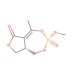 CO[P@]1(=O)OC[C@@H]2COC(=O)C2=C(C)O1 ZINC000003651400