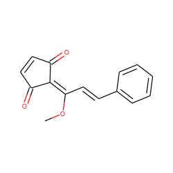 COC(/C=C/c1ccccc1)=C1C(=O)C=CC1=O ZINC000044323452