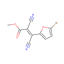 COC(=O)/C(C#N)=C(\C#N)c1ccc(Br)o1 ZINC000000173091