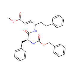 COC(=O)/C=C/[C@H](CCc1ccccc1)NC(=O)[C@H](Cc1ccccc1)NC(=O)OCc1ccccc1 ZINC000038384190