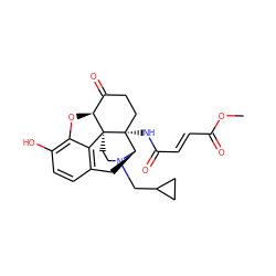 COC(=O)/C=C/C(=O)N[C@@]12CCC(=O)[C@@H]3Oc4c(O)ccc5c4[C@@]31CCN(CC1CC1)[C@@H]2C5 ZINC000095574550