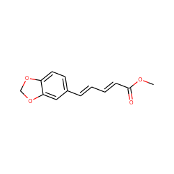 COC(=O)/C=C/C=C/c1ccc2c(c1)OCO2 ZINC000029340877