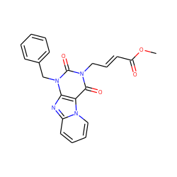 COC(=O)/C=C/Cn1c(=O)c2c(nc3ccccn32)n(Cc2ccccc2)c1=O ZINC000013475108