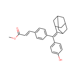 COC(=O)/C=C/c1ccc(C(=C2C3CC4CC(C3)CC2C4)c2ccc(O)cc2)cc1 ZINC001772611675