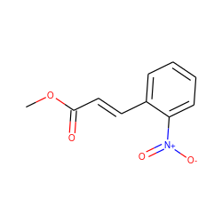 COC(=O)/C=C/c1ccccc1[N+](=O)[O-] ZINC000001673029