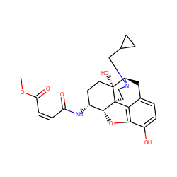 COC(=O)/C=C\C(=O)N[C@@H]1CC[C@@]2(O)[C@H]3Cc4ccc(O)c5c4[C@@]2(CCN3CC2CC2)[C@@H]1O5 ZINC000034121887