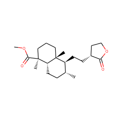 COC(=O)[C@@]1(C)CCC[C@]2(C)[C@@H](CC[C@@H]3CCOC3=O)[C@H](C)CC[C@H]12 ZINC000026579409