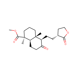 COC(=O)[C@@]1(C)CCC[C@]2(C)[C@@H](CC[C@@H]3CCOC3=O)C(=O)CC[C@@H]12 ZINC000013780204