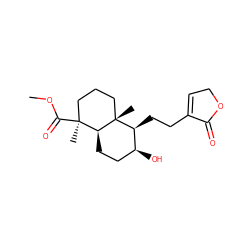 COC(=O)[C@@]1(C)CCC[C@]2(C)[C@@H](CCC3=CCOC3=O)[C@@H](O)CC[C@@H]12 ZINC000013780193