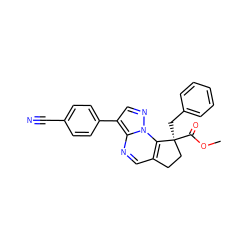 COC(=O)[C@@]1(Cc2ccccc2)CCc2cnc3c(-c4ccc(C#N)cc4)cnn3c21 ZINC000299833272