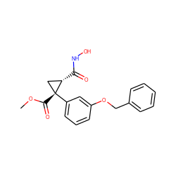 COC(=O)[C@@]1(c2cccc(OCc3ccccc3)c2)C[C@@H]1C(=O)NO ZINC000029134806