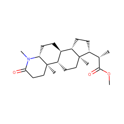 COC(=O)[C@@H](C)[C@H]1CC[C@H]2[C@@H]3CC[C@H]4N(C)C(=O)CC[C@]4(C)[C@H]3CC[C@@]21C ZINC000098084661