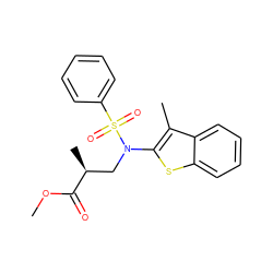 COC(=O)[C@@H](C)CN(c1sc2ccccc2c1C)S(=O)(=O)c1ccccc1 ZINC000115228107
