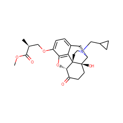 COC(=O)[C@@H](C)COc1ccc2c3c1O[C@H]1C(=O)CC[C@@]4(O)[C@@H](C2)N(CC2CC2)CC[C@]314 ZINC000013730984