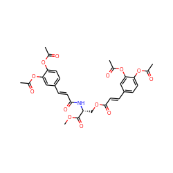 COC(=O)[C@@H](COC(=O)/C=C/c1ccc(OC(C)=O)c(OC(C)=O)c1)NC(=O)/C=C/c1ccc(OC(C)=O)c(OC(C)=O)c1 ZINC000006004658