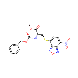 COC(=O)[C@@H](CSc1ccc([N+](=O)[O-])c2nonc12)NC(=O)OCc1ccccc1 ZINC000299820241