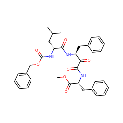 COC(=O)[C@@H](Cc1ccccc1)NC(=O)C(=O)[C@H](Cc1ccccc1)NC(=O)[C@@H](CC(C)C)NC(=O)OCc1ccccc1 ZINC000028089824