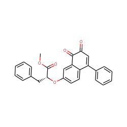 COC(=O)[C@@H](Cc1ccccc1)Oc1ccc2c(c1)C(=O)C(=O)C=C2c1ccccc1 ZINC000013443932