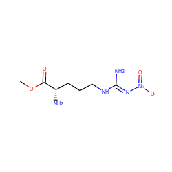 COC(=O)[C@@H](N)CCCN/C(N)=N/[N+](=O)[O-] ZINC000015987659