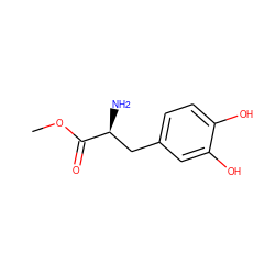 COC(=O)[C@@H](N)Cc1ccc(O)c(O)c1 ZINC000019861870