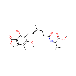COC(=O)[C@@H](NC(=O)CC/C(C)=C/Cc1c(O)c2c(c(C)c1OC)COC2=O)C(C)C ZINC000096937317