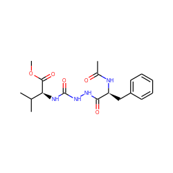 COC(=O)[C@@H](NC(=O)NNC(=O)[C@H](Cc1ccccc1)NC(C)=O)C(C)C ZINC000013491218