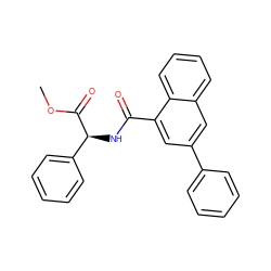 COC(=O)[C@@H](NC(=O)c1cc(-c2ccccc2)cc2ccccc12)c1ccccc1 ZINC000013762448