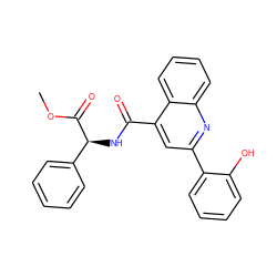 COC(=O)[C@@H](NC(=O)c1cc(-c2ccccc2O)nc2ccccc12)c1ccccc1 ZINC000013762400