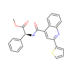 COC(=O)[C@@H](NC(=O)c1cc(-c2cccs2)nc2ccccc12)c1ccccc1 ZINC000013762360