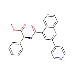 COC(=O)[C@@H](NC(=O)c1cc(-c2ccncc2)nc2ccccc12)c1ccccc1 ZINC000013762380