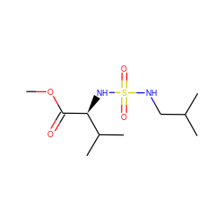 COC(=O)[C@@H](NS(=O)(=O)NCC(C)C)C(C)C ZINC000128989458