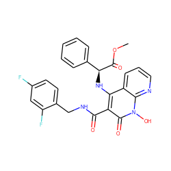 COC(=O)[C@@H](Nc1c(C(=O)NCc2ccc(F)cc2F)c(=O)n(O)c2ncccc12)c1ccccc1 ZINC000169352020