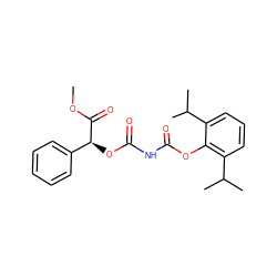 COC(=O)[C@@H](OC(=O)NC(=O)Oc1c(C(C)C)cccc1C(C)C)c1ccccc1 ZINC000013738023